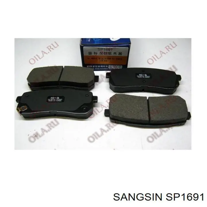 Okładziny (klocki) do hamulców tarczowych tylne Sangsin SP1691 cena, od 44,53 USD