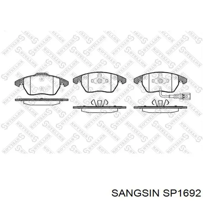 Klocki hamulcowe przednie tarczowe Sangsin SP1692 cena, od 30,77 USD