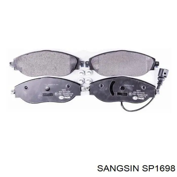 SP1698 Sangsin Klocki hamulcowe przednie tarczowe