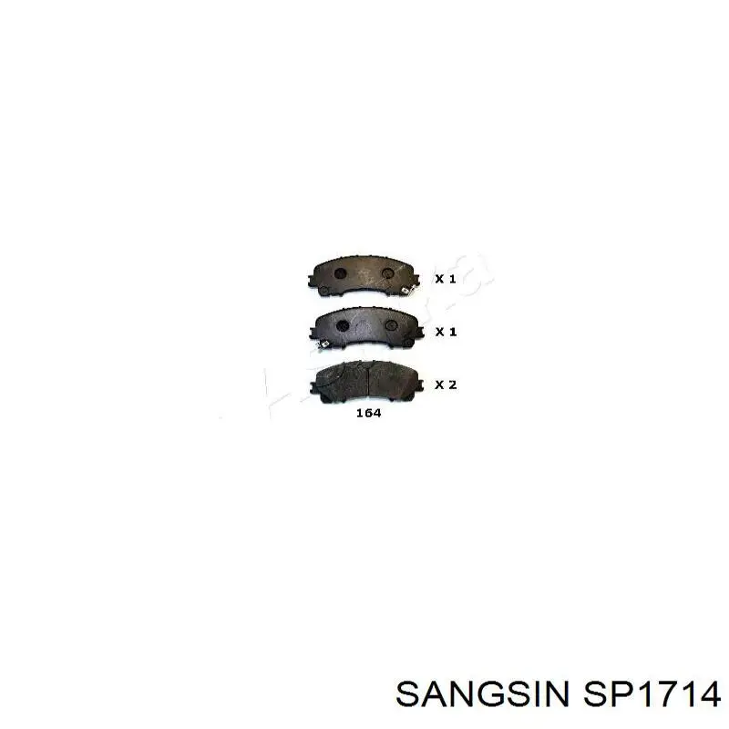 SP1714 Sangsin Klocki hamulcowe przednie tarczowe