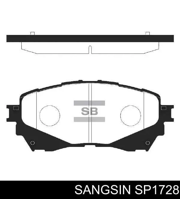 SP1728 Sangsin klocki hamulcowe przednie tarczowe