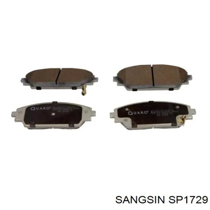 Klocki hamulcowe przednie tarczowe Sangsin SP1729 cena, od 26,69 USD