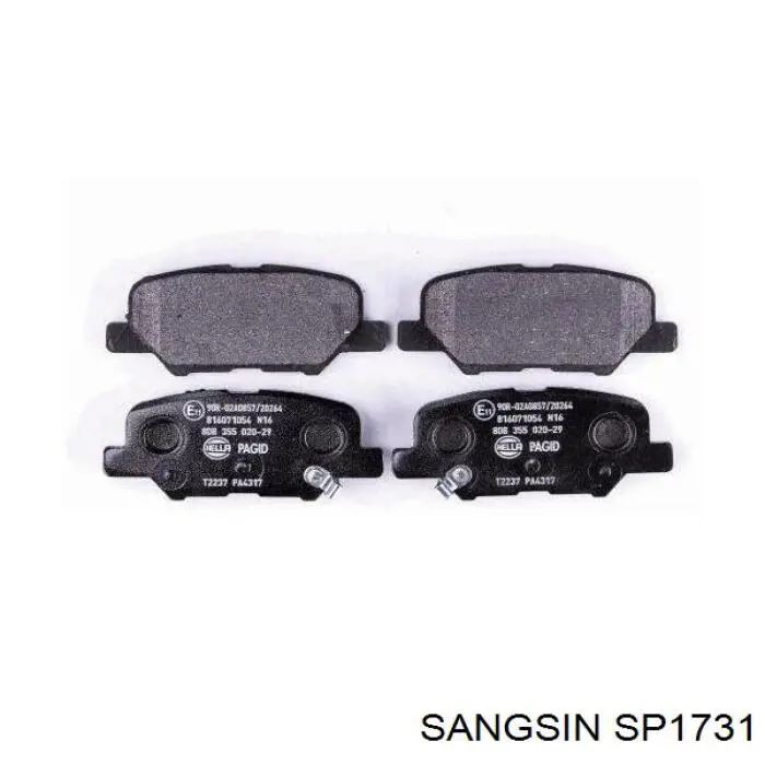 Okładziny (klocki) do hamulców tarczowych tylne Sangsin SP1731 cena, od 22,31 USD