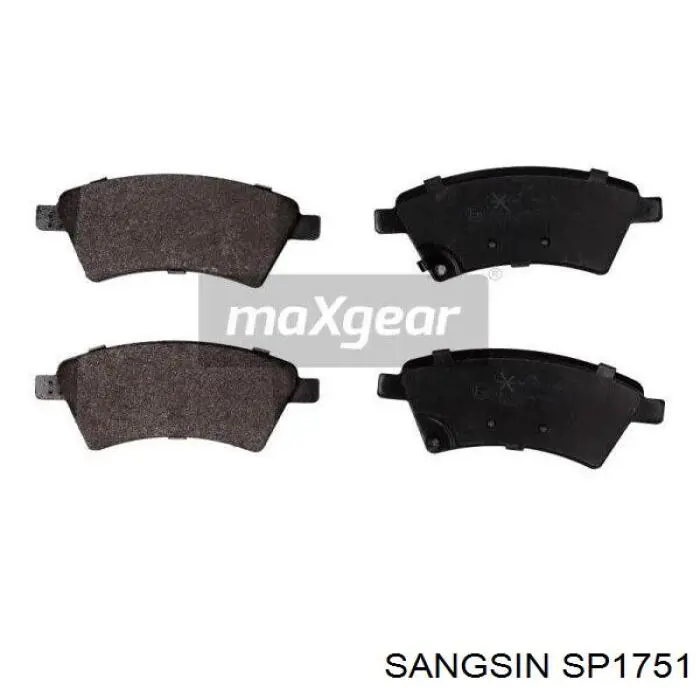 Klocki hamulcowe przednie tarczowe Sangsin SP1751 cena, od 21,87 USD