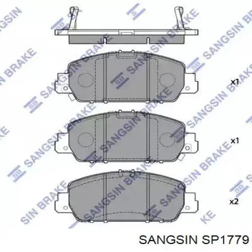 SP1779 Sangsin Klocki hamulcowe przednie tarczowe