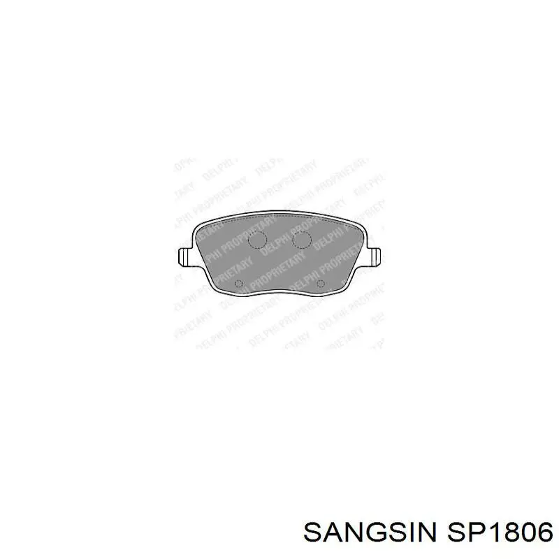 Klocki hamulcowe przednie tarczowe Sangsin SP1806