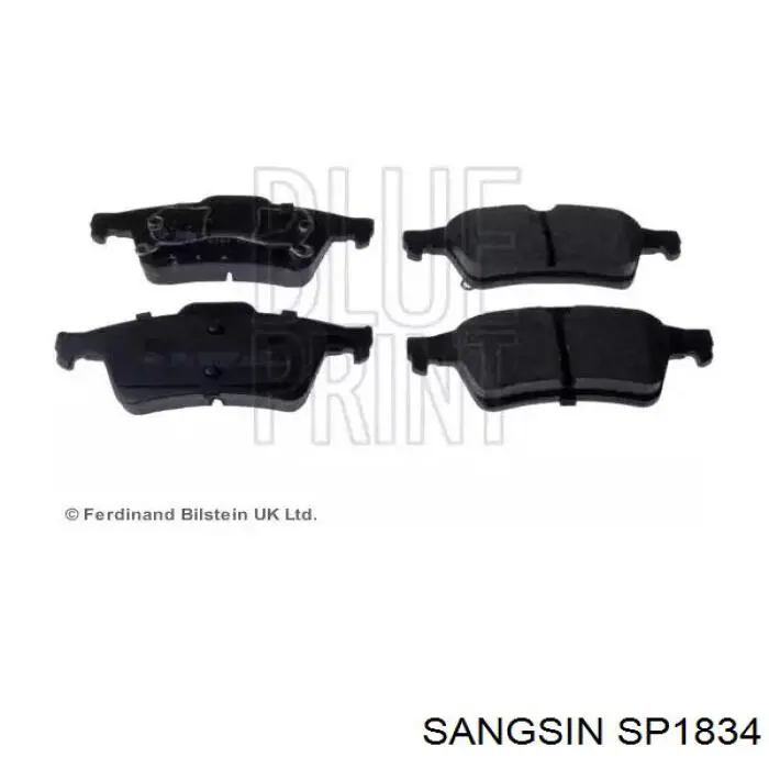 Okładziny (klocki) do hamulców tarczowych tylne Sangsin SP1834 cena, od 24,02 USD