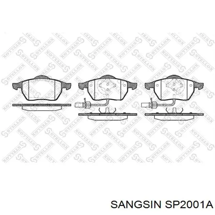 Klocki hamulcowe przednie tarczowe Sangsin SP2001A cena, od 28,52 USD