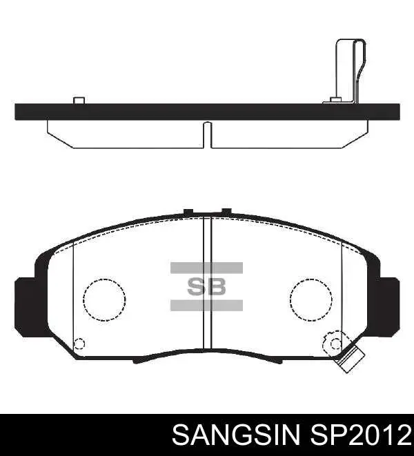Klocki hamulcowe przednie tarczowe Sangsin SP2012 cena, od 25,73 USD