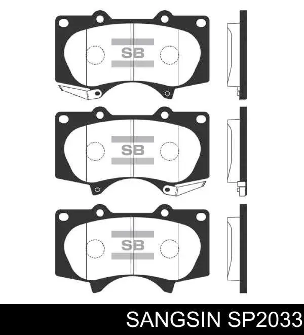 Klocki hamulcowe przednie tarczowe Sangsin SP2033 cena, od 27,14 USD