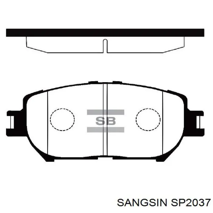 Klocki hamulcowe przednie tarczowe Sangsin SP2037 cena, od 19,58 USD