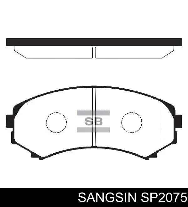Klocki hamulcowe przednie tarczowe Sangsin SP2075 cena, od 24,22 USD