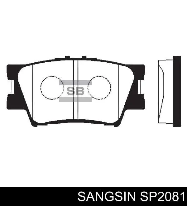 Okładziny (klocki) do hamulców tarczowych tylne Sangsin SP2081 cena, od 17,21 USD