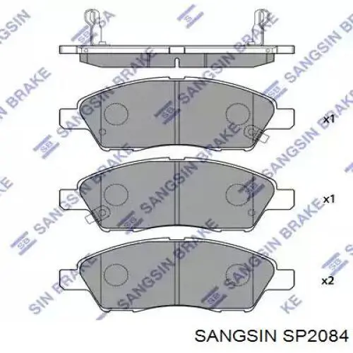 SP2084 Sangsin Klocki hamulcowe przednie tarczowe