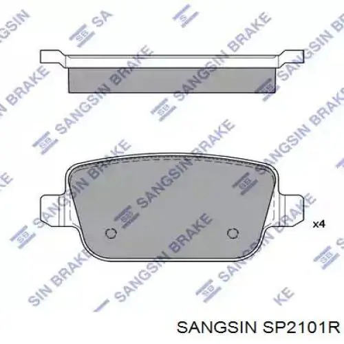 Okładziny (klocki) do hamulców tarczowych tylne Sangsin SP2101R cena, od 19,61 USD