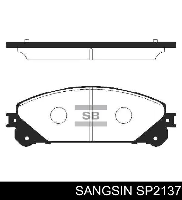 Klocki hamulcowe przednie tarczowe Sangsin SP2137 cena, od 28,22 USD