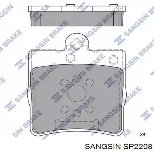 SP2208 Sangsin okładziny (klocki do hamulców tarczowych tylne)