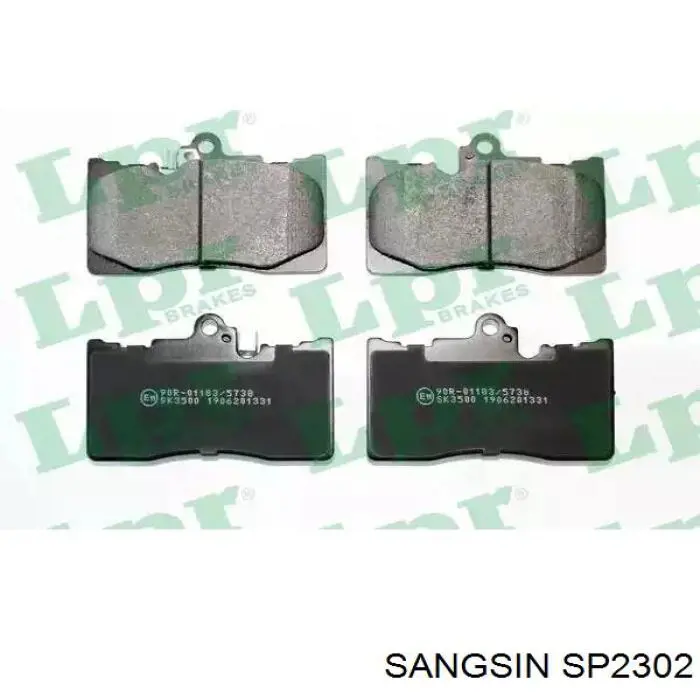 Do koszyka SP2302 Sangsin Klocki hamulcowe przednie tarczowe