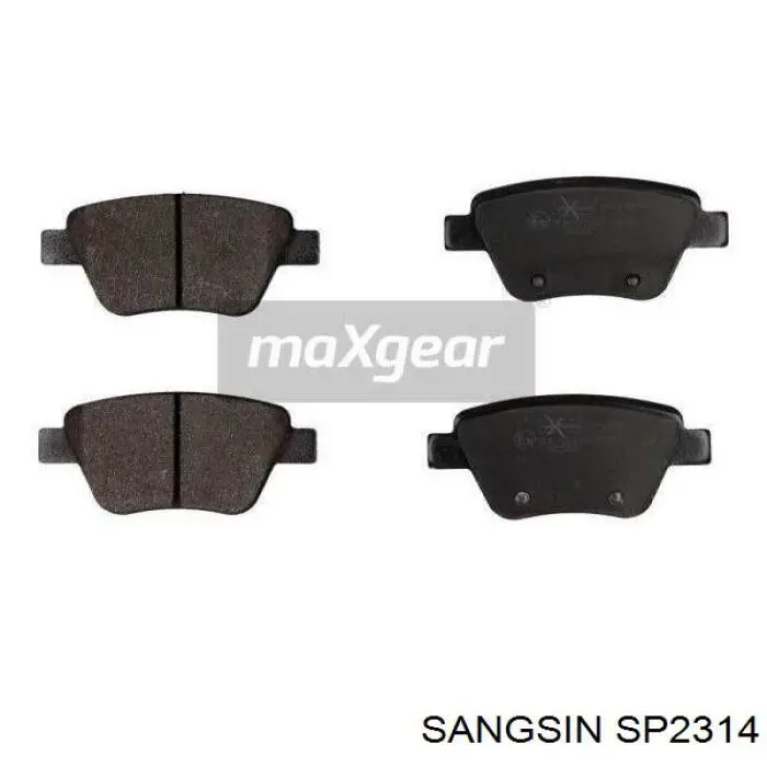 Okładziny (klocki) do hamulców tarczowych tylne Sangsin SP2314 cena, od 42,57 USD