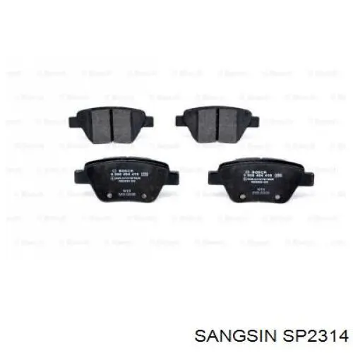 Okładziny (klocki) do hamulców tarczowych tylne Sangsin SP2314 cena, od 42,57 USD