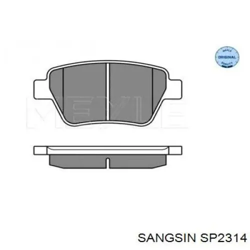 Do koszyka SP2314 Sangsin Okładziny (klocki) do hamulców tarczowych tylne