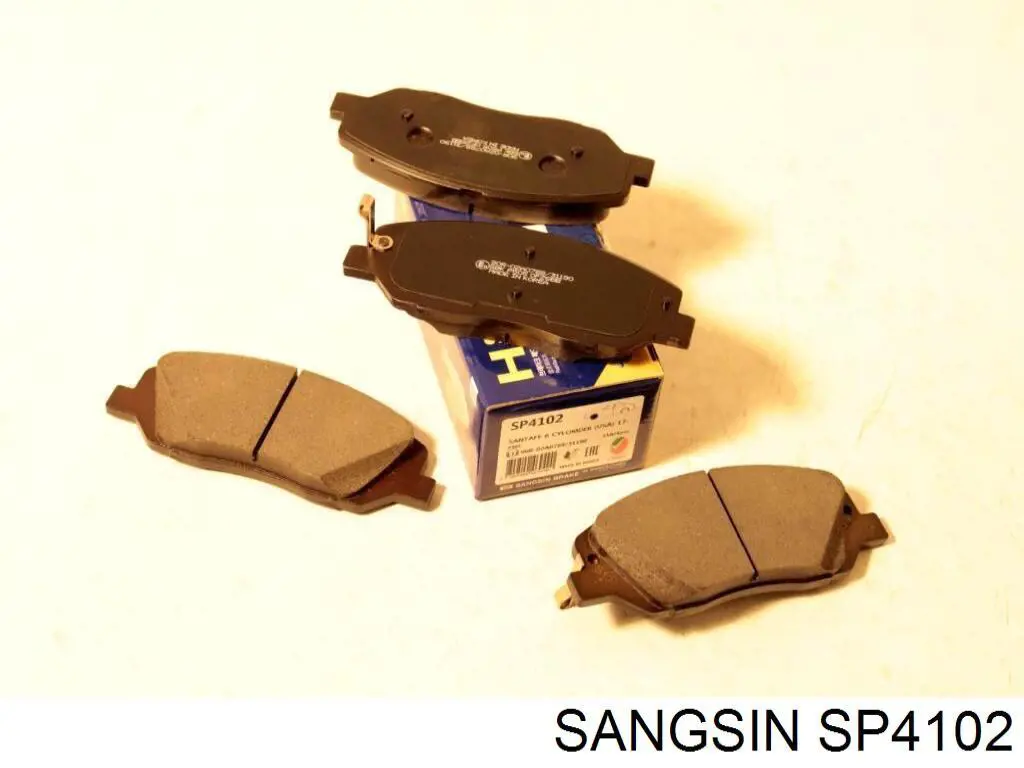 Do koszyka SP4102 Sangsin Klocki hamulcowe przednie tarczowe