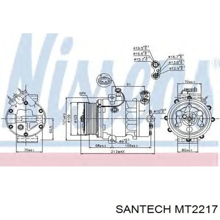 Chłodnica silnika MT2217 Santech
