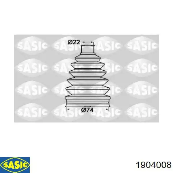 Osłona przegubu homokinetycznego półosi przedniej zewnętrzna Sasic 1904008 cena, od 16,98 USD