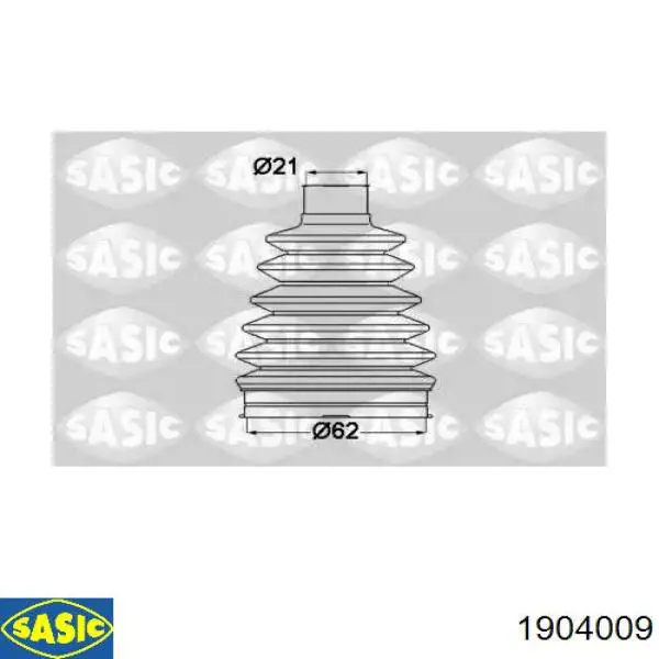 Osłona przegubu homokinetycznego półosi przedniej wewnętrzna Sasic 1904009 cena, od 14,52 USD