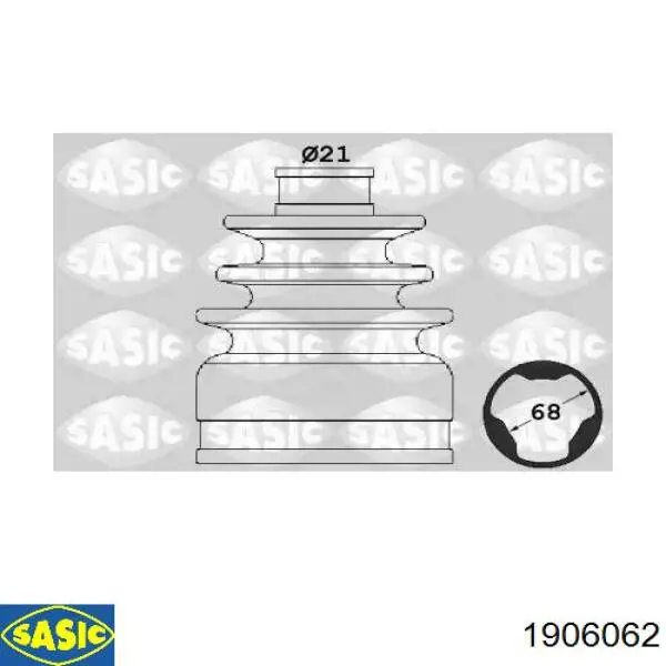 Osłona przegubu homokinetycznego półosi przedniej wewnętrzny lewy Sasic 1906062 cena, od 22,13 USD