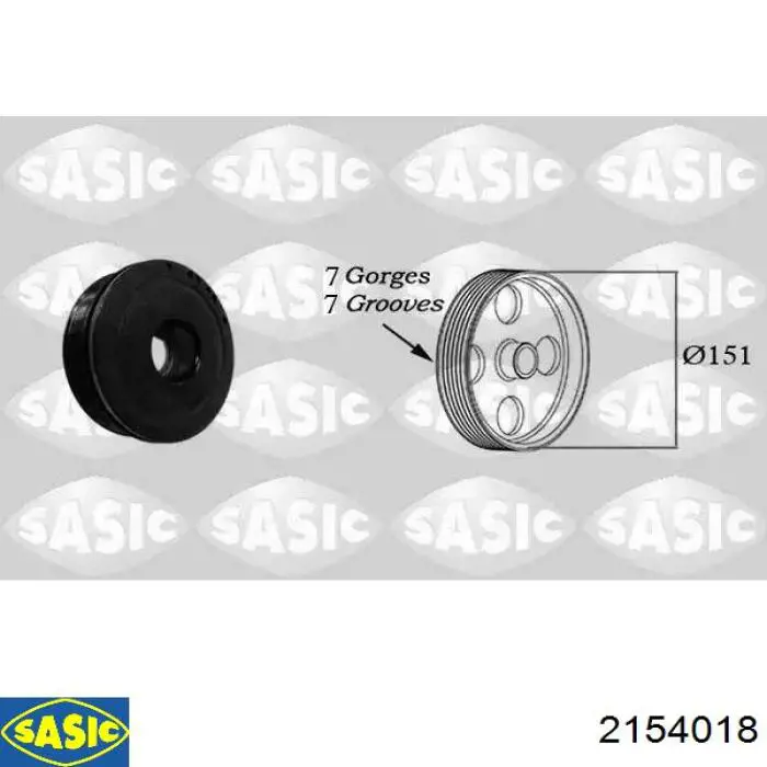 Koło pasowe wału korbowego Sasic 2154018 cena, od 106,27 USD