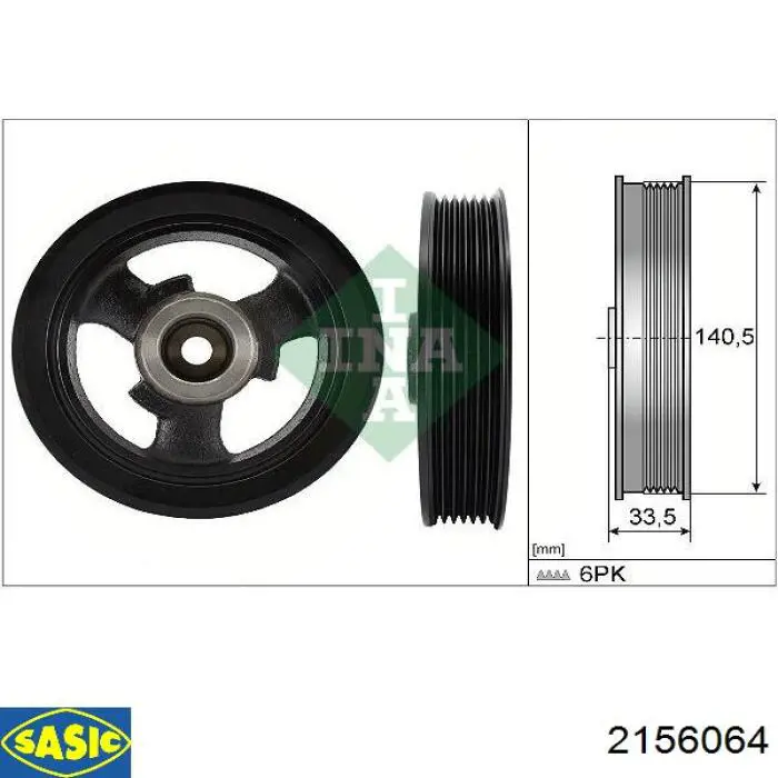 Do koszyka 11237829906 BMW Koło pasowe wału korbowego