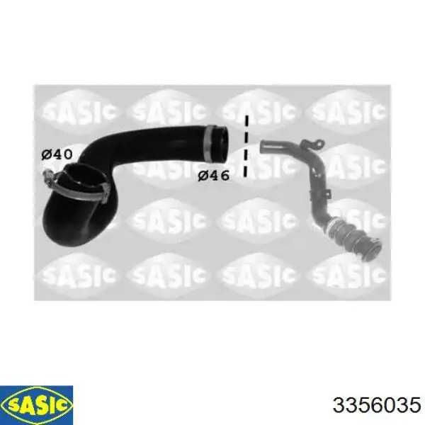 Do koszyka 7T169F796AE Ford Przewód (króciec) intercoolera