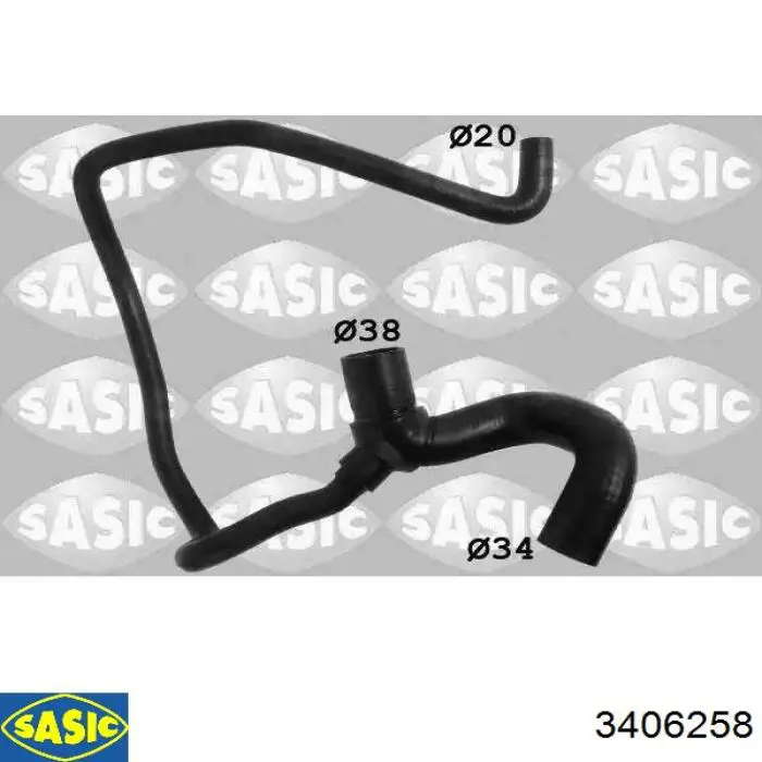 Przewód (króciec) chłodnicy dolny Sasic 3406258 cena, od 36,12 USD