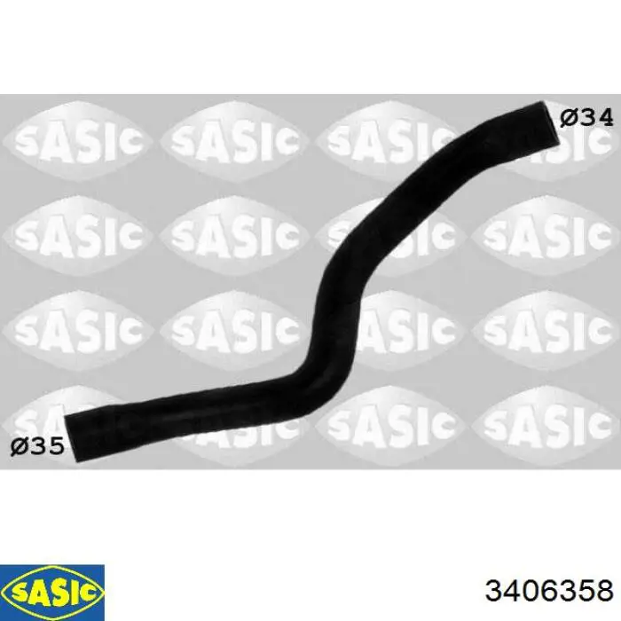 Przewód (króciec) chłodnicy górny Sasic 3406358 cena, od 18,61 USD