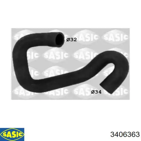 Przewód (króciec) chłodnicy górny Sasic 3406363 cena, od 25,17 USD