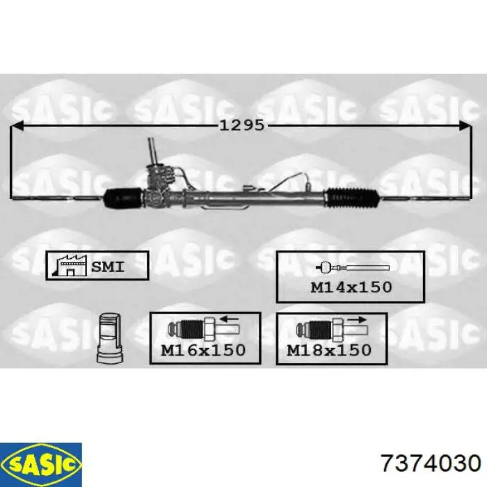 Listwa kierownicza (maglownica) Sasic 7374030 cena, od 151,52 USD