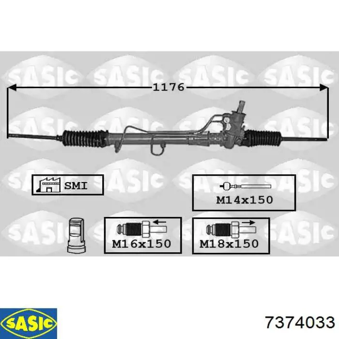 Listwa kierownicza (maglownica) Sasic 7374033 cena, od 151,52 USD