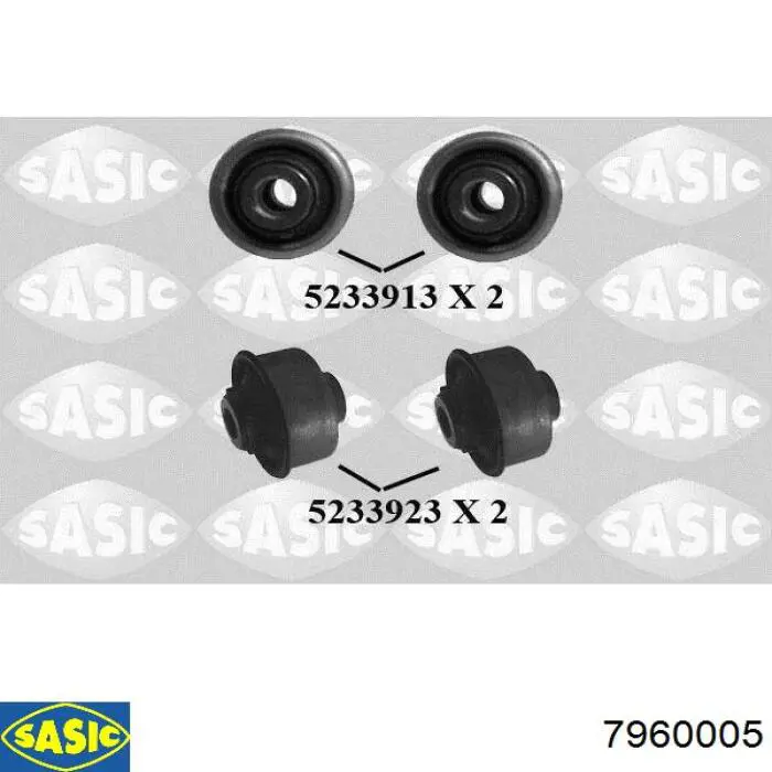 7960005 Sasic Silentblock przedniego wahacza dolnego