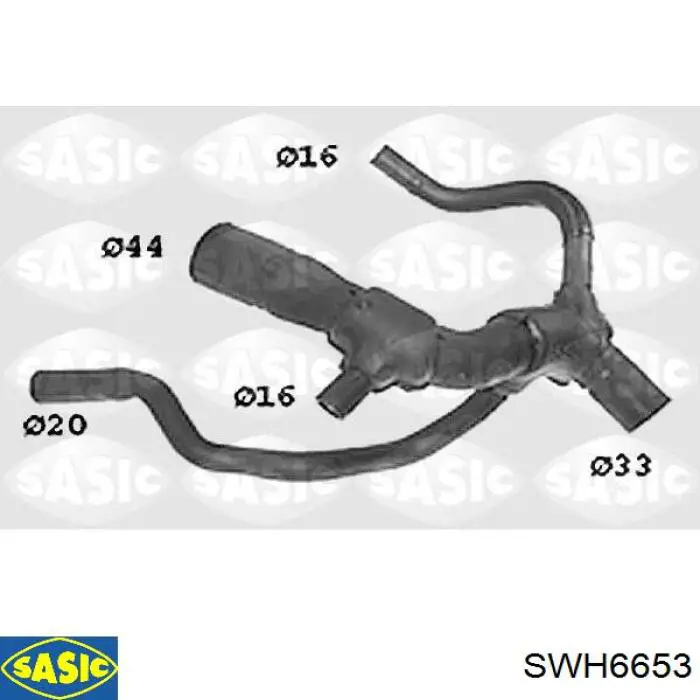Przewód (króciec) chłodnicy dolny Sasic SWH6653 cena, od 57,84 USD