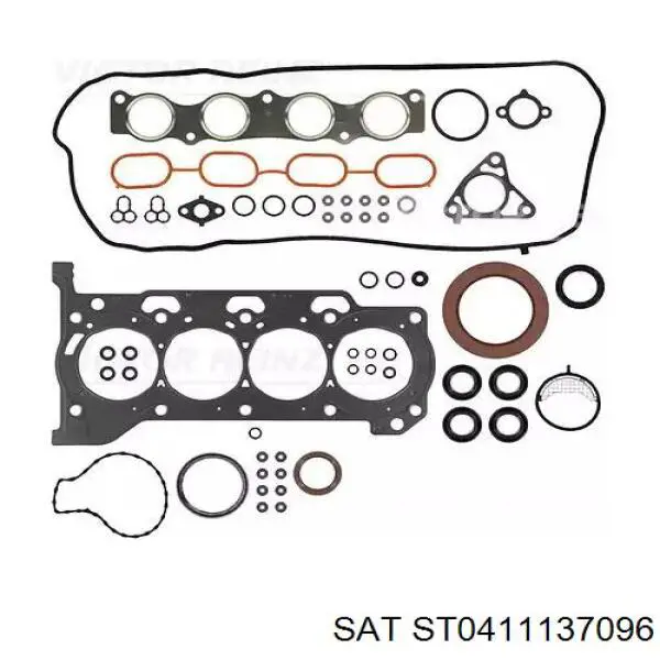 0411137095 Toyota Zestaw uszczelek silnika pełny