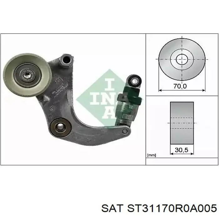 Do koszyka 3117051BH01 Honda Napinacz paska napędowego