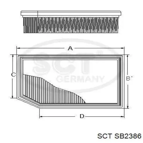 SB2386 SCT filtr powietrza