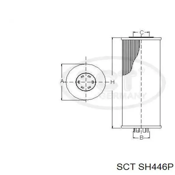 Do koszyka SH446P SCT Filtr oleju