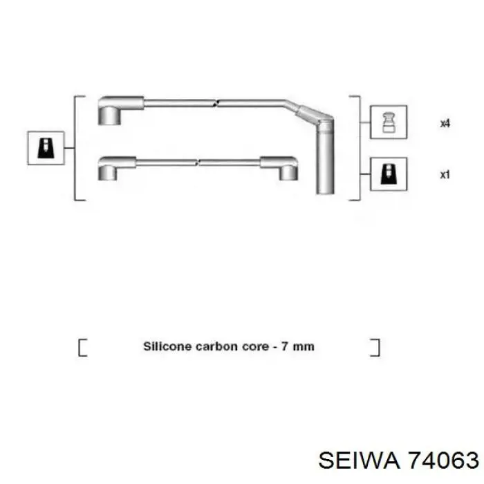 Zestaw przewodów wysokiego napięcia Seiwa 74063 cena, od 31,15 USD