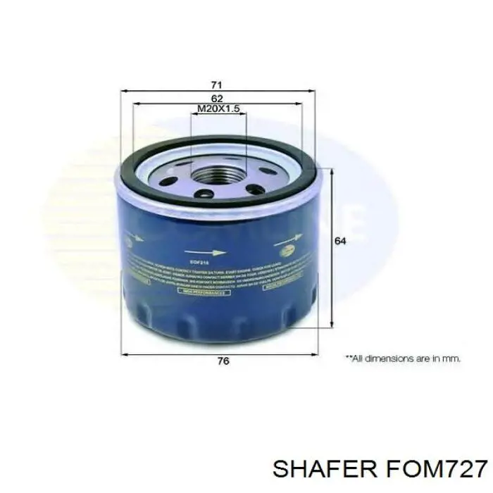 FOM727 Shafer Filtr oleju