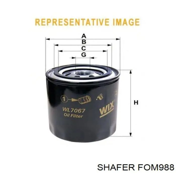 FOM988 Shafer Filtr oleju