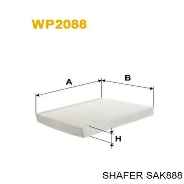 SAK888 Shafer Filtr kabiny