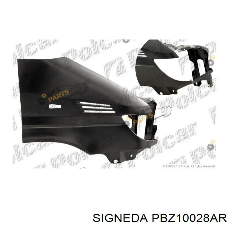 Błotnik przedni prawy Signeda PBZ10028AR cena, od 199,08 USD