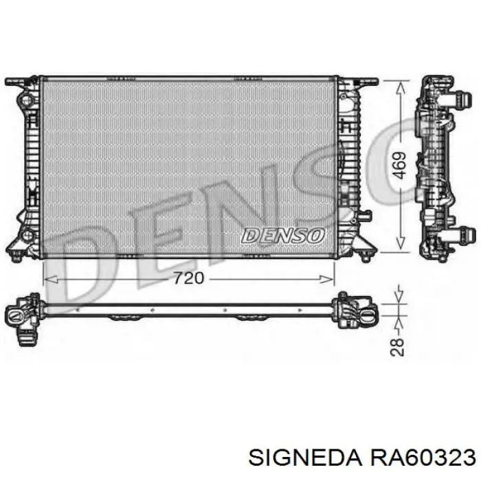 Chłodnica silnika Signeda RA60323 cena, od 129,17 USD